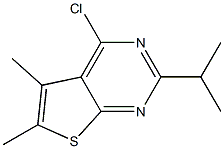 4-chloro-5,6-dimethyl-2-(propan-2-yl)thieno[2,3-d]pyrimidine Struktur