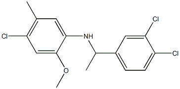 4-chloro-N-[1-(3,4-dichlorophenyl)ethyl]-2-methoxy-5-methylaniline Struktur