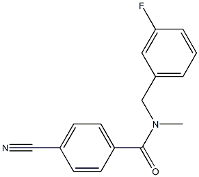 4-cyano-N-[(3-fluorophenyl)methyl]-N-methylbenzamide Struktur