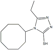 4-cyclooctyl-5-ethyl-4H-1,2,4-triazole-3-thiol Struktur