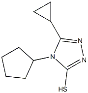 4-cyclopentyl-5-cyclopropyl-4H-1,2,4-triazole-3-thiol Struktur