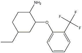 4-ethyl-2-[2-(trifluoromethyl)phenoxy]cyclohexan-1-amine Struktur