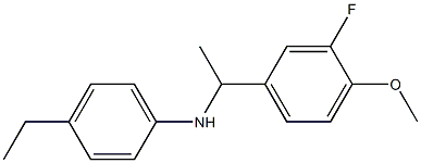 4-ethyl-N-[1-(3-fluoro-4-methoxyphenyl)ethyl]aniline Struktur