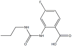 4-fluoro-2-[(propylcarbamoyl)amino]benzoic acid Struktur