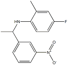 4-fluoro-2-methyl-N-[1-(3-nitrophenyl)ethyl]aniline Struktur