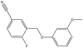 4-fluoro-3-[(3-methoxyphenoxy)methyl]benzonitrile Struktur