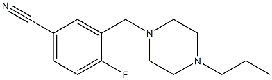 4-fluoro-3-[(4-propylpiperazin-1-yl)methyl]benzonitrile Struktur