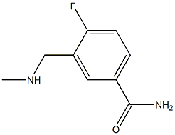 4-fluoro-3-[(methylamino)methyl]benzamide Struktur