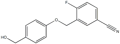 4-fluoro-3-[4-(hydroxymethyl)phenoxymethyl]benzonitrile Struktur