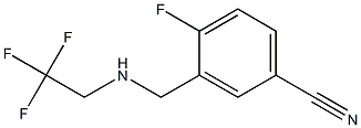 4-fluoro-3-{[(2,2,2-trifluoroethyl)amino]methyl}benzonitrile Struktur