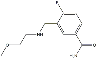 4-fluoro-3-{[(2-methoxyethyl)amino]methyl}benzamide Struktur