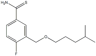 4-fluoro-3-{[(4-methylpentyl)oxy]methyl}benzene-1-carbothioamide Struktur