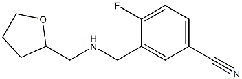 4-fluoro-3-{[(oxolan-2-ylmethyl)amino]methyl}benzonitrile Struktur