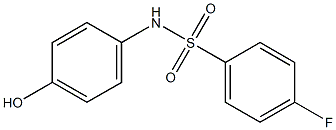 4-fluoro-N-(4-hydroxyphenyl)benzene-1-sulfonamide Struktur