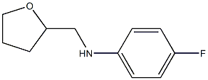 4-fluoro-N-(oxolan-2-ylmethyl)aniline Struktur