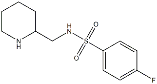 4-fluoro-N-(piperidin-2-ylmethyl)benzene-1-sulfonamide Struktur