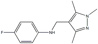 4-fluoro-N-[(1,3,5-trimethyl-1H-pyrazol-4-yl)methyl]aniline Struktur