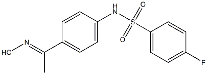 4-fluoro-N-{4-[1-(hydroxyimino)ethyl]phenyl}benzene-1-sulfonamide Struktur