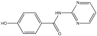 4-hydroxy-N-(pyrimidin-2-yl)benzamide Struktur