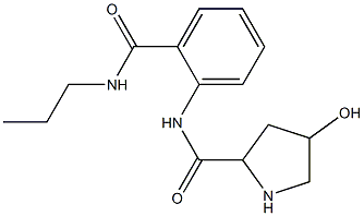 4-hydroxy-N-[2-(propylcarbamoyl)phenyl]pyrrolidine-2-carboxamide Struktur