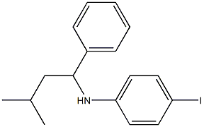 4-iodo-N-(3-methyl-1-phenylbutyl)aniline Struktur