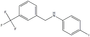 4-iodo-N-{[3-(trifluoromethyl)phenyl]methyl}aniline Struktur