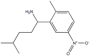 4-methyl-1-(2-methyl-5-nitrophenyl)pentan-1-amine Struktur