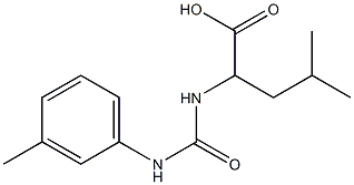 4-methyl-2-({[(3-methylphenyl)amino]carbonyl}amino)pentanoic acid Struktur