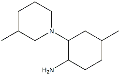 4-methyl-2-(3-methylpiperidin-1-yl)cyclohexanamine Struktur