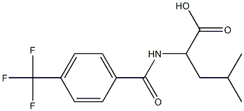 4-methyl-2-{[4-(trifluoromethyl)phenyl]formamido}pentanoic acid Struktur