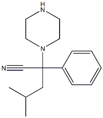 4-methyl-2-phenyl-2-(piperazin-1-yl)pentanenitrile Struktur