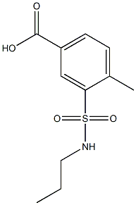 4-methyl-3-(propylsulfamoyl)benzoic acid Struktur