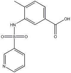 4-methyl-3-[(pyridin-3-ylsulfonyl)amino]benzoic acid Struktur