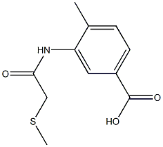 4-methyl-3-[2-(methylsulfanyl)acetamido]benzoic acid Struktur