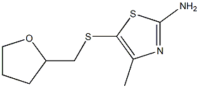 4-methyl-5-[(tetrahydrofuran-2-ylmethyl)thio]-1,3-thiazol-2-amine Struktur