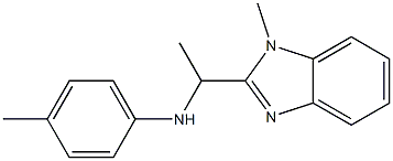 4-methyl-N-[1-(1-methyl-1H-1,3-benzodiazol-2-yl)ethyl]aniline Struktur