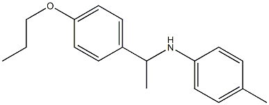 4-methyl-N-[1-(4-propoxyphenyl)ethyl]aniline Struktur