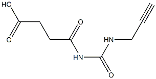 4-oxo-4-[(prop-2-yn-1-ylcarbamoyl)amino]butanoic acid Struktur