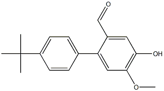 4'-tert-butyl-4-hydroxy-5-methoxy-1,1'-biphenyl-2-carbaldehyde Struktur