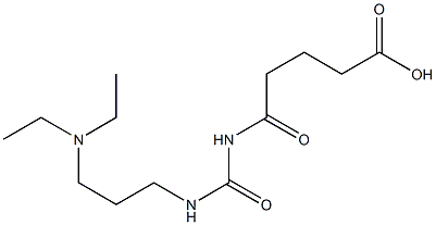 5-({[3-(diethylamino)propyl]carbamoyl}amino)-5-oxopentanoic acid Struktur