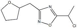 5-(1-chloroethyl)-3-(oxolan-2-ylmethyl)-1,2,4-oxadiazole Struktur