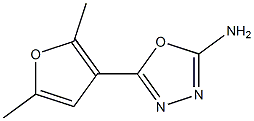 5-(2,5-dimethyl-3-furyl)-1,3,4-oxadiazol-2-amine Struktur