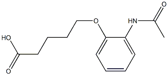 5-(2-acetamidophenoxy)pentanoic acid Struktur