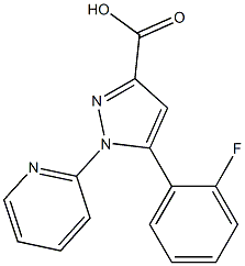 5-(2-fluorophenyl)-1-(pyridin-2-yl)-1H-pyrazole-3-carboxylic acid Struktur