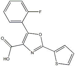 5-(2-fluorophenyl)-2-(thiophen-2-yl)-1,3-oxazole-4-carboxylic acid Struktur