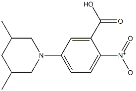 5-(3,5-dimethylpiperidin-1-yl)-2-nitrobenzoic acid Struktur