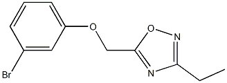 5-(3-bromophenoxymethyl)-3-ethyl-1,2,4-oxadiazole Struktur