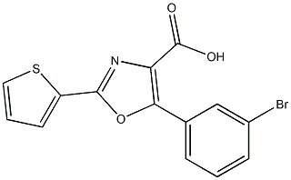 5-(3-bromophenyl)-2-(thiophen-2-yl)-1,3-oxazole-4-carboxylic acid Struktur