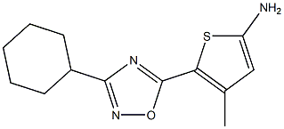 5-(3-cyclohexyl-1,2,4-oxadiazol-5-yl)-4-methylthiophen-2-amine Struktur