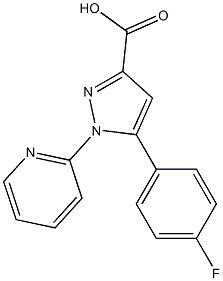 5-(4-fluorophenyl)-1-(pyridin-2-yl)-1H-pyrazole-3-carboxylic acid Struktur